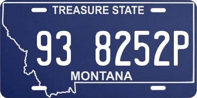 MT license plate 938252P