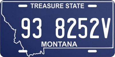 MT license plate 938252V