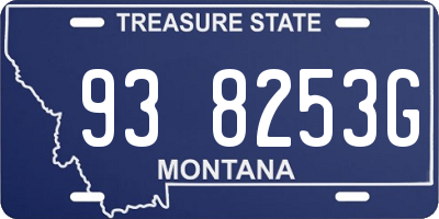 MT license plate 938253G