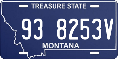 MT license plate 938253V