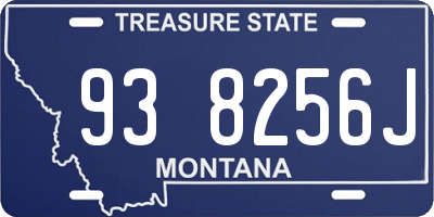 MT license plate 938256J