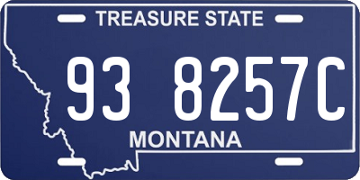 MT license plate 938257C
