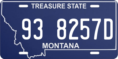 MT license plate 938257D