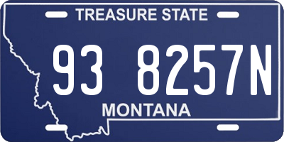 MT license plate 938257N