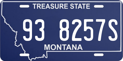 MT license plate 938257S