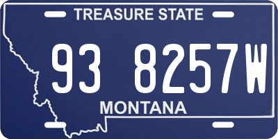 MT license plate 938257W