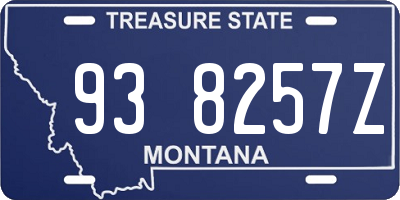 MT license plate 938257Z