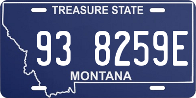MT license plate 938259E