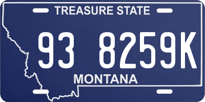 MT license plate 938259K