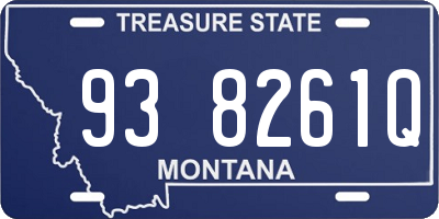 MT license plate 938261Q