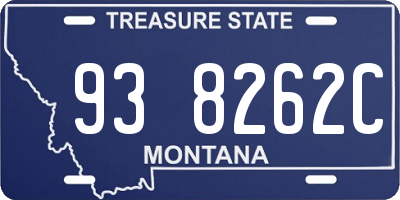 MT license plate 938262C