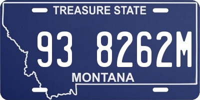 MT license plate 938262M