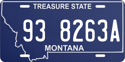 MT license plate 938263A