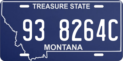 MT license plate 938264C