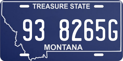 MT license plate 938265G