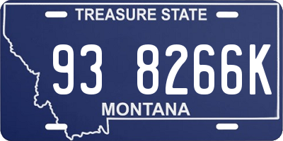 MT license plate 938266K