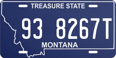 MT license plate 938267T