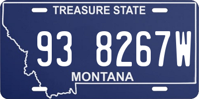 MT license plate 938267W