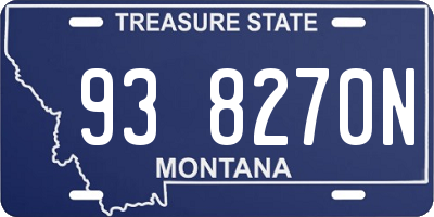 MT license plate 938270N