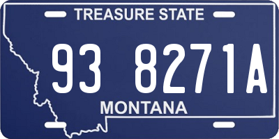 MT license plate 938271A