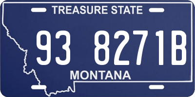MT license plate 938271B