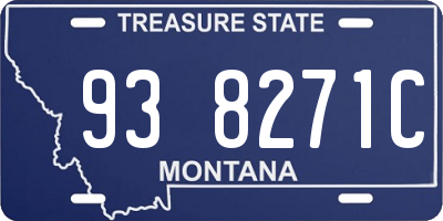 MT license plate 938271C