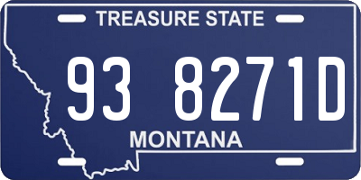 MT license plate 938271D