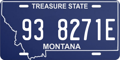 MT license plate 938271E