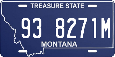 MT license plate 938271M