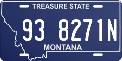 MT license plate 938271N