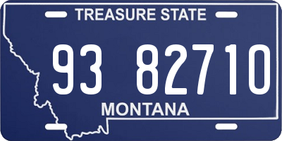 MT license plate 938271O