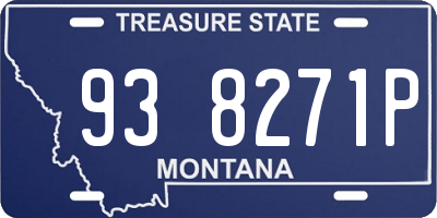 MT license plate 938271P