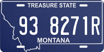MT license plate 938271R
