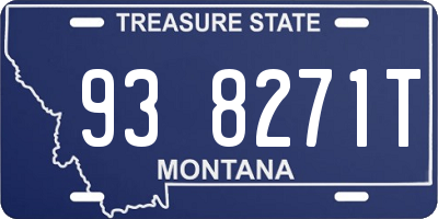 MT license plate 938271T