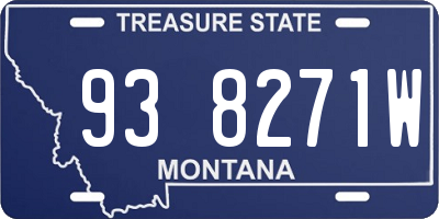 MT license plate 938271W