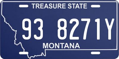 MT license plate 938271Y