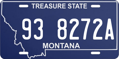 MT license plate 938272A