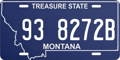 MT license plate 938272B