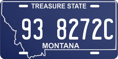 MT license plate 938272C