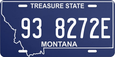MT license plate 938272E