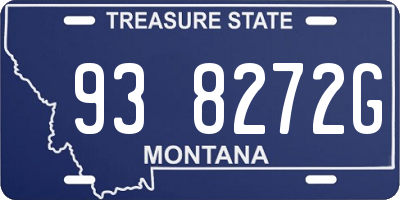 MT license plate 938272G