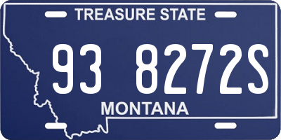 MT license plate 938272S