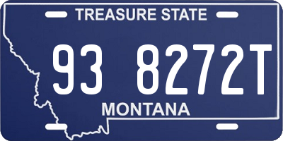 MT license plate 938272T