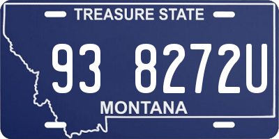 MT license plate 938272U