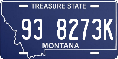 MT license plate 938273K