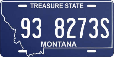 MT license plate 938273S