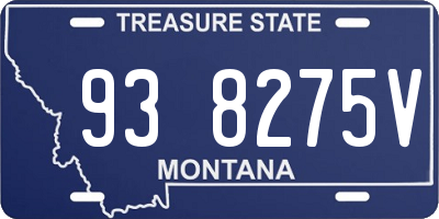 MT license plate 938275V