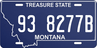 MT license plate 938277B