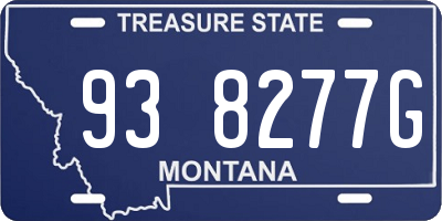 MT license plate 938277G