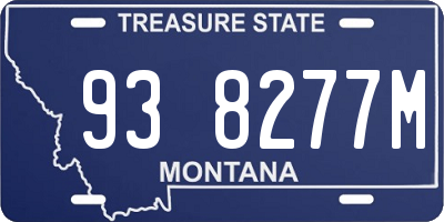MT license plate 938277M